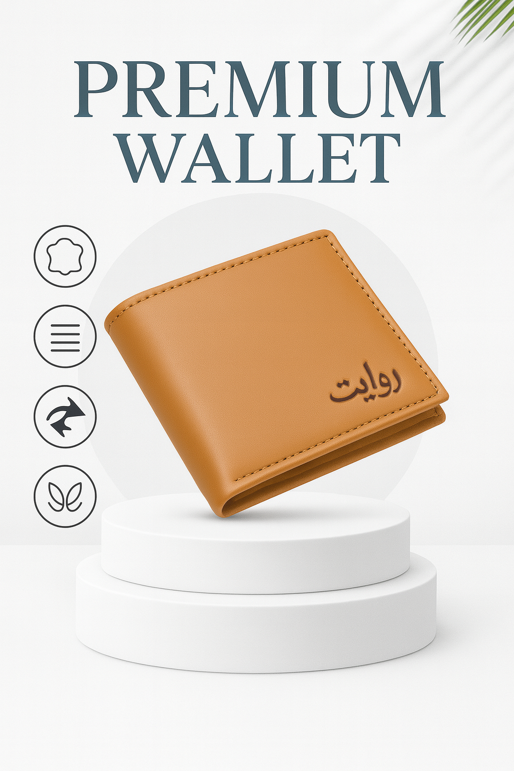 Genuine Leather Men’s Tri-fold Wallet with Zipper Coin Pocket & Secure Clasp