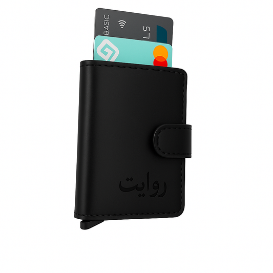 High Quality Leather Wallet & Pop Up Card Holder with Strap and Cash Pocket