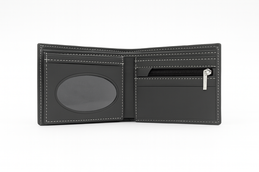 PU Leather Bi-Fold Wallet – Slim & Stylish Men’s Wallet